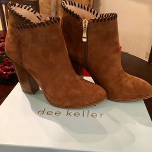 Dee Keller Camel Suede Booties